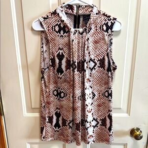 Worthington Snake Print Sleeveless Top Size L